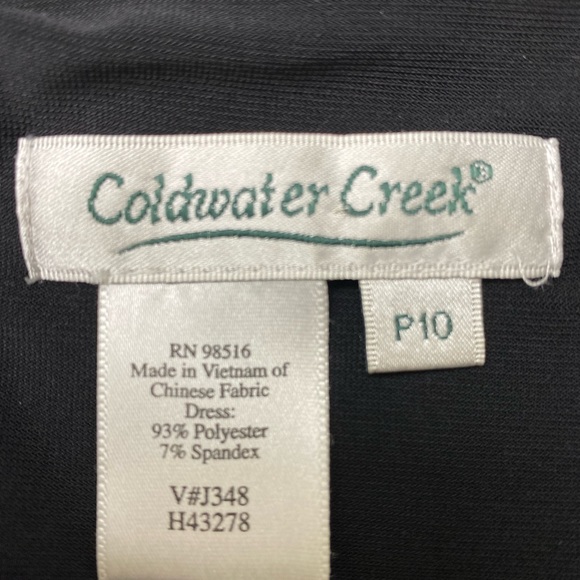 Coldwater Creek black dress 10P - Picture 3 of 6